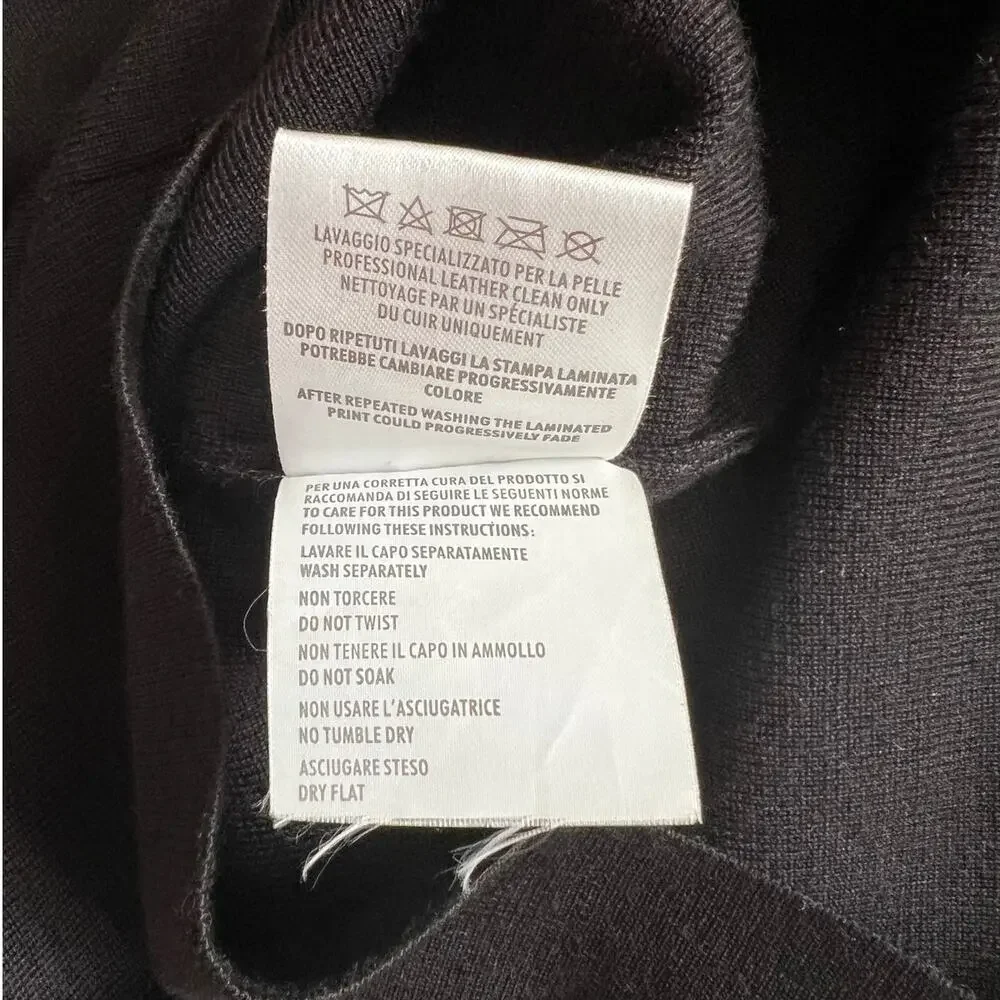 Dolce & Gabbana Black Front Pocket Leather Accent Mini Dress, XS/US2/T38 - Picture 13 of 15